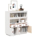 vidaXL Buffet haut Blanc 100x40x108 5 cm Bois massif de pin