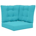 vidaXL Coussin de canapé d'extérieur 3 Pièces Turquoise Polyester