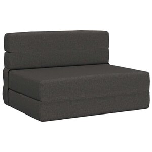vidaXL Canapé-lit pliable Gris foncé 70 x 72 x 60 cm Tissu