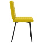 vidaXL Chaises à manger lot de 4 jaune velours