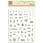 Tampons transparents icones pour bullet journal - 14 x 18 cm