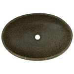 vidaXL Vasque à poser multicolore ovale 59x40x15 cm céramique