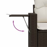 vidaXL Salon de jardin avec coussins 6 Pièces marron résine tressée