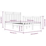 vidaXL Cadre de lit sans matelas 120x190 cm bois massif