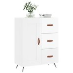 vidaXL Buffet Blanc brillant 69 5x34x90 cm Bois d'ingénierie
