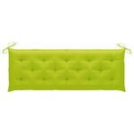 vidaXL Banc de jardin empilable et coussin 159 cm Bois de teck massif