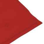 vidaXL Chaises de jardin 6 Pièces avec coussins rouge Bois de teck