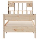 vidaXL Lit bibliothèque sans matelas 100x200 cm bois massif de pin