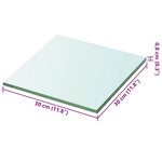 vidaXL Panneau pour étagère Verre transparent 30 x 30 cm