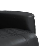 vidaXL Fauteuil inclinable avec repose-pieds noir similicuir