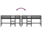 vidaXL Lit mezzanine d'enfants sans matelas avec échelle noir 80x200cm