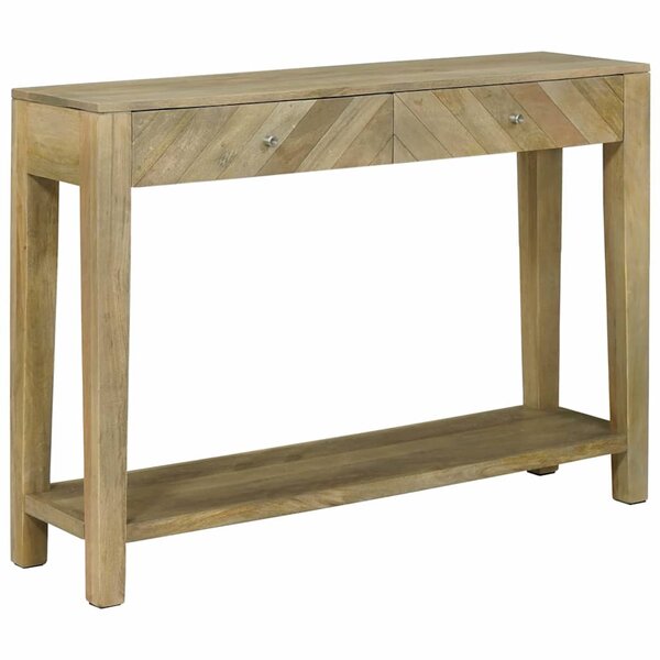 vidaXL Table console avec tiroir Gris naturel 110 x 30 x 80 cm