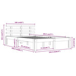 vidaXL Cadre de lit sans matelas bois massif 160x200 cm