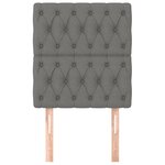 vidaXL Tête de lit Gris foncé 80x7x118/128 cm Tissu