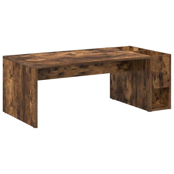 vidaXL Table basse Chêne fumé 101 5 x 50 x 37 cm Bois d'ingénierie