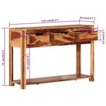 vidaXL Table console 110x35x75 cm bois massif d'acacia