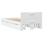 vidaXL Cadre de lit avec tête de lit sans matelas blanc 75x190 cm