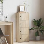 vidaXL Bibliothèque chêne sonoma 40x24x102 cm bois d'ingénierie