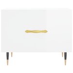 vidaXL Tables basses 2 Pièces blanc brillant 50x50x40cm bois d'ingénierie