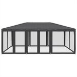 vidaXL Tente de fête avec 10 parois latérales maille anthracite 6x4 m