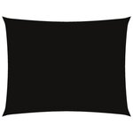 vidaXL Voile de parasol tissu oxford rectangulaire 6x8 m noir