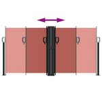 vidaXL Auvent latéral rétractable terre cuite 120x1000 cm