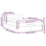 VidaXL Cadre de lit ottoman avec matelas rose 140x200 cm velours
