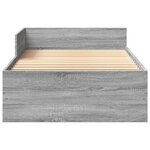vidaXL Cadre de lit sans matelas sonoma gris 90x200 cm
