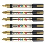 Marqueur pointe conique moyenne pc5m 1 8 - 2 5mm or x 12 POSCA