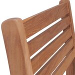 vidaXL Chaises empilables de jardin lot de 2 Bois de teck solide