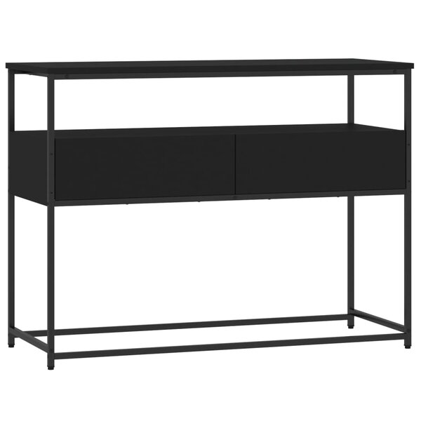 vidaXL Table console noir 100x40x75 cm bois d'ingénierie