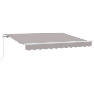 vidaXL Auvent Rétractable Gris clair 250 x 200 cm Polyester  Aluminium
