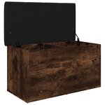 vidaXL Banc de rangement chêne fumé 82x42x45 cm Bois d'ingénierie