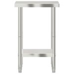 vidaXL Table de travail de cuisine 55x55x85 cm acier inoxydable