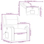 vidaXL Fauteuil inclinable de massage Crème Similicuir