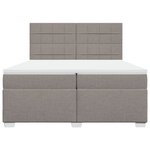 vidaXL Sommier à lattes de lit avec matelas Taupe 200x200 cm Tissu