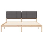 vidaXL Cadre de lit avec tête de lit rembourrée Gris foncé