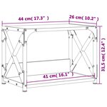 vidaXL Support d'imprimante à 2 niveaux Sonoma gris 44x26x31 5 cm