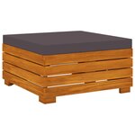 Vidaxl salon de jardin 10 pièces avec coussins bois d'acacia solide