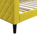 vidaXL Lit de repos sans matelas jaune 100x200 cm velours