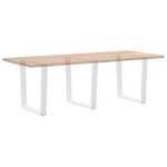 vidaXL Pieds de table à manger en V 3 pièces Blanc 90 x (72-73 3) cm Acier