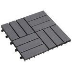 vidaXL Carreaux de terrasse 30Pièces Délavage gris 30x30 cm Acacia solide