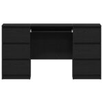 vidaXL Bureau Chêne noir 140 x 50 x 76 cm Bois d'ingénierie