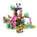 LEGO Friends 41422 La Cabane des Pandas dans la Jungle, Jouet avec Mini Poupées Mia, Olivia, et les Figurines d'Animaux