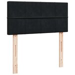 vidaXL Sommier à lattes de lit et matelas Noir 80x200 cm Velours