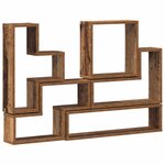 vidaXL Cube mural Autre Bois ancien 96 x 12 x 64 cm Bois d'ingénierie
