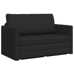 vidaXL Canapé-Lit 110cm Noir tissu