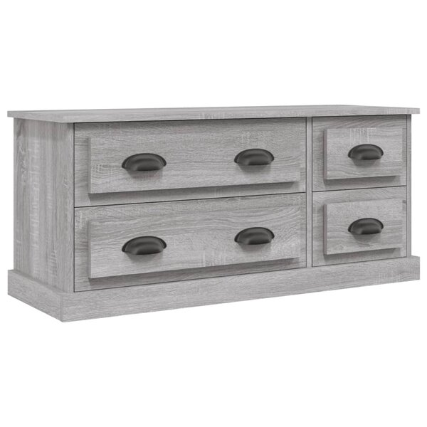 vidaXL Meuble TV sonoma gris 100x35 5x45 cm bois d'ingénierie