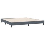 vidaXL Cadre de lit sans matelas gris foncé 180x220 cm velours