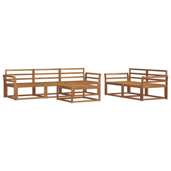 vidaXL Ensemble de canapés d'extérieur 6 Pièces Naturel
